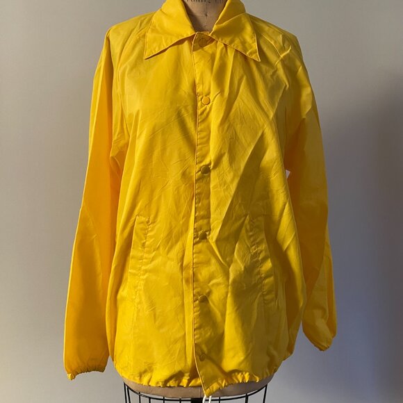 Vintage 70s Pla Jac By Dunbrooke Alaska Light Windbreaker Yellow Delta Junction - Picture 5 of 15